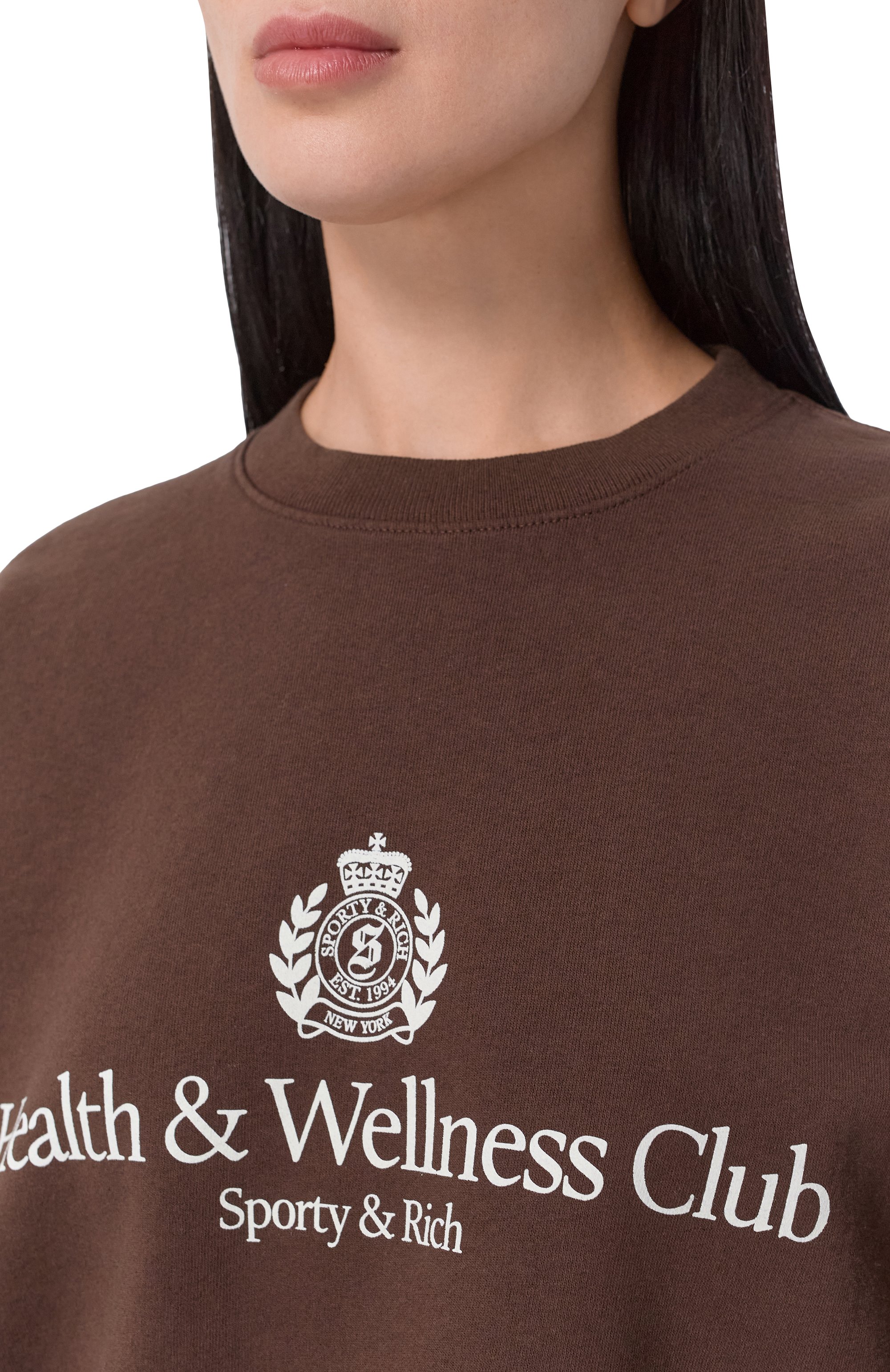 Хлопковый свитшот SPORTY AND RICH, арт. ST07165241BR03, фото 5