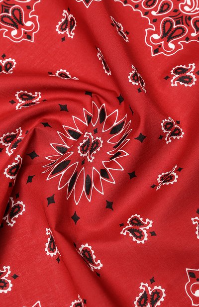 Хлопковый платок SAINT LAURENT красного цвета по цене 25250 руб., арт. 551653/4Y105, фото 2 Хлопковый платок SAINT LAURENT, арт. 551653/4Y105, фото 2