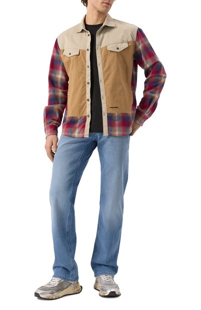 Комбинированная рубашка DSQUARED2 разноцветного цвета по цене 108500 руб., арт. S74DM0916/D35160, фото 2 Комбинированная рубашка DSQUARED2, арт. S74DM0916/D35160, фото 2