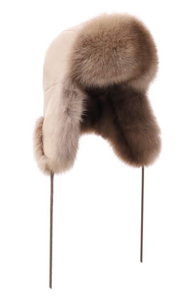 Мужская кашемировая шапка-ушанка с мехом соболя FURLAND, арт. 0201414210009100016