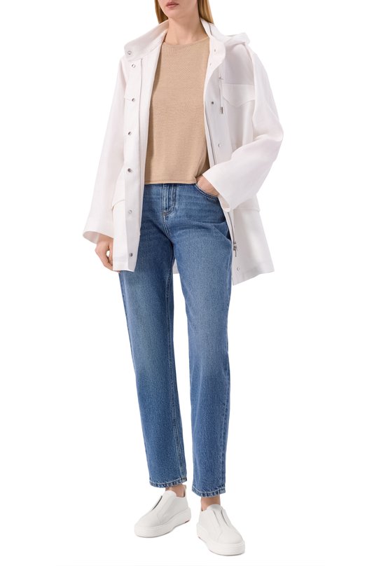 Кожаные кеды Santoni WBCG61323BARTFIY Белый  WBCG61323BARTFIY Фото 3