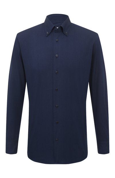 Мужская сорочка из хлопка и кашемира ZILLI, арт. CLAC04ZS01BGTZS006001