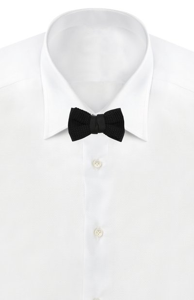 Шелковый галстук-бабочка LANVIN черного цвета по цене 15750 руб., арт. 1993/KNITTED B0W TIE, фото 2 Шелковый галстук-бабочка LANVIN, арт. 1993/KNITTED B0W TIE, фото 2