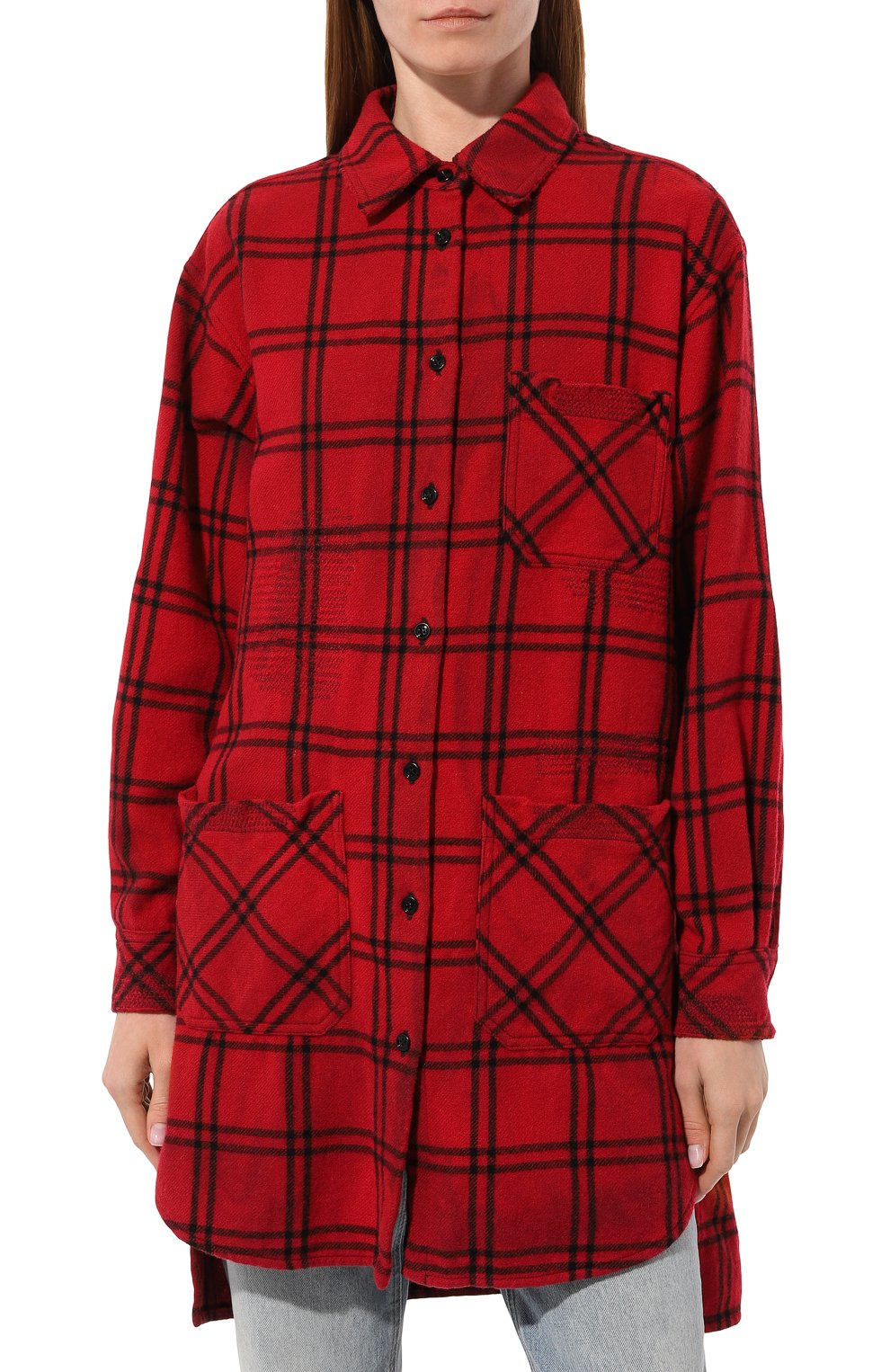 Шерстяная рубашка GUCCI красного цвета по цене 187200 руб., арт. 634815 XDBF7, фото 3 Шерстяная рубашка GUCCI, арт. 634815 XDBF7, фото 3