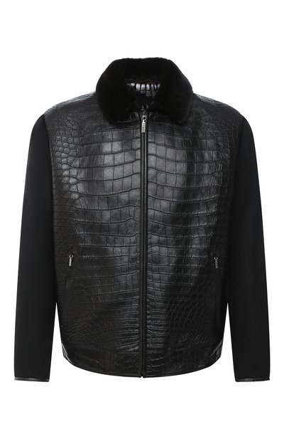Куртка с отделкой из кожи крокодила ZILLI, арт. MAS-BRAQU-D0132/2004/CP0R, фото 1