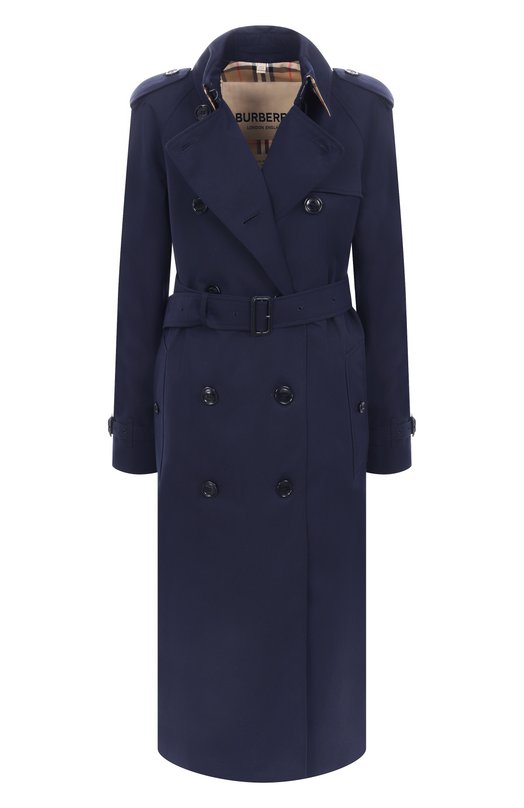 Хлопковый тренч Burberry 8059242 Синий 8059242