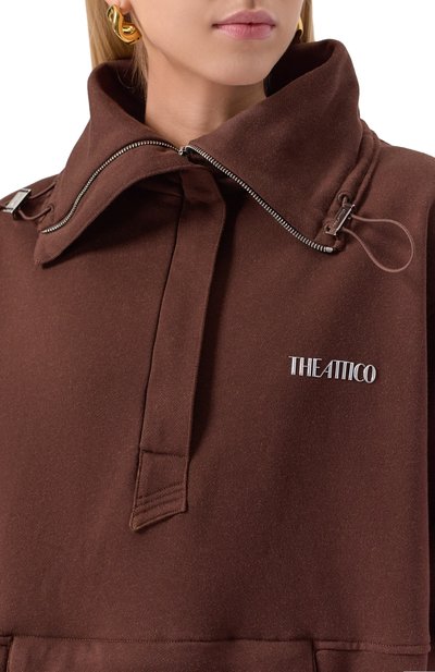 Хлопковый свитшот-анорак THE ATTICO, арт. 251WCB00091/JJF007AA, фото 5