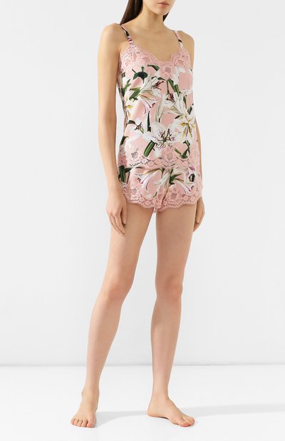 Шорты из смеси шелка и хлопка DOLCE & GABBANA светло-розового цвета по цене 49950 руб., арт. 03A02T/FSAYV, фото 2 Шорты из смеси шелка и хлопка DOLCE & GABBANA, арт. 03A02T/FSAYV, фото 2