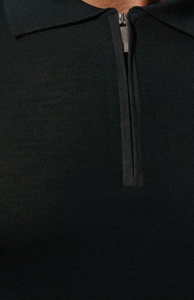 Шерстяное поло ANDREA CAMPAGNA темно-зеленого цвета по цене 53450 руб., арт. WU92-090A-FB00, фото 5 Шерстяное поло ANDREA CAMPAGNA, арт. WU92-090A-FB00, фото 5