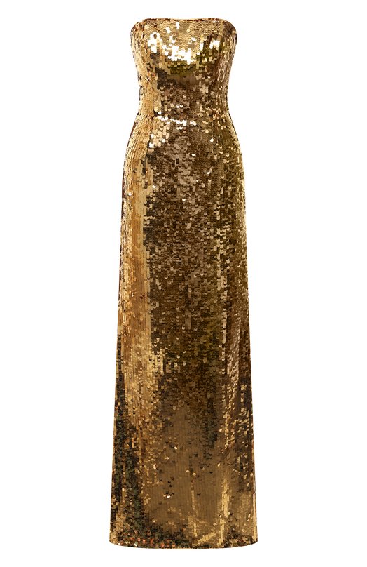 

Платье с отделкой пайетками Carolina Herrera, Золотой