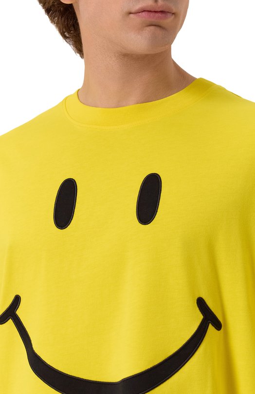 Хлопковая футболка Moschino V0723/5241 Жёлтый  V0723/5241 Фото 5