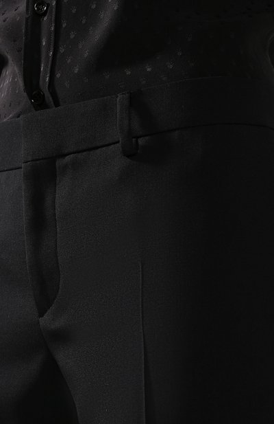 Укороченные шерстяные брюки со стрелками SAINT LAURENT, арт. 531499/Y404W, фото 5