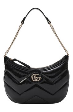 Женская сумка gg marmont small GUCCI черного цвета, арт. 777263/0AABA | Фото 1 (Размер: small; Материал: Натуральная кожа)