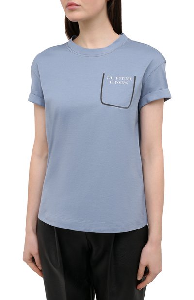Хлопковая футболка BRUNELLO CUCINELLI, арт. M0A45BP100, фото 3