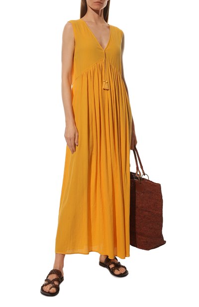 Хлопковое платье WEEKEND MAX MARA желтого цвета по цене 31000 руб., арт. VOLANTE 32210128, фото 2 Хлопковое платье WEEKEND MAX MARA, арт. VOLANTE 32210128, фото 2
