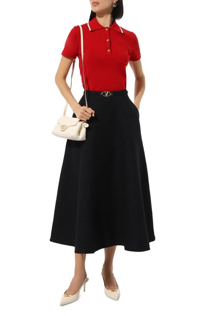 Хлопковое поло VALENTINO, арт. 5B3KC57C8P9, фото 2