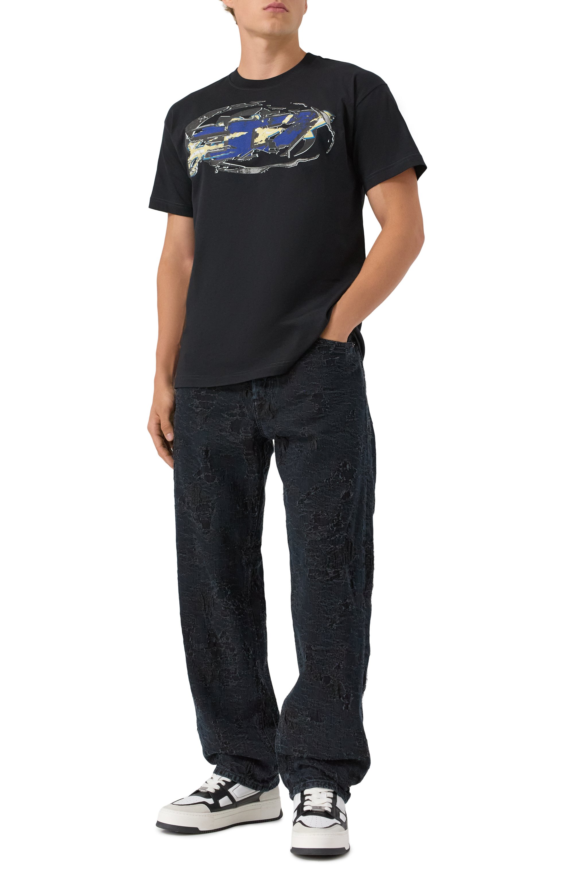 Джинсы 2024 d-macs DIESEL черного цвета по цене 46100 руб., арт. A18974/007BW, фото 2 Джинсы 2024 d-macs DIESEL, арт. A18974/007BW, фото 2