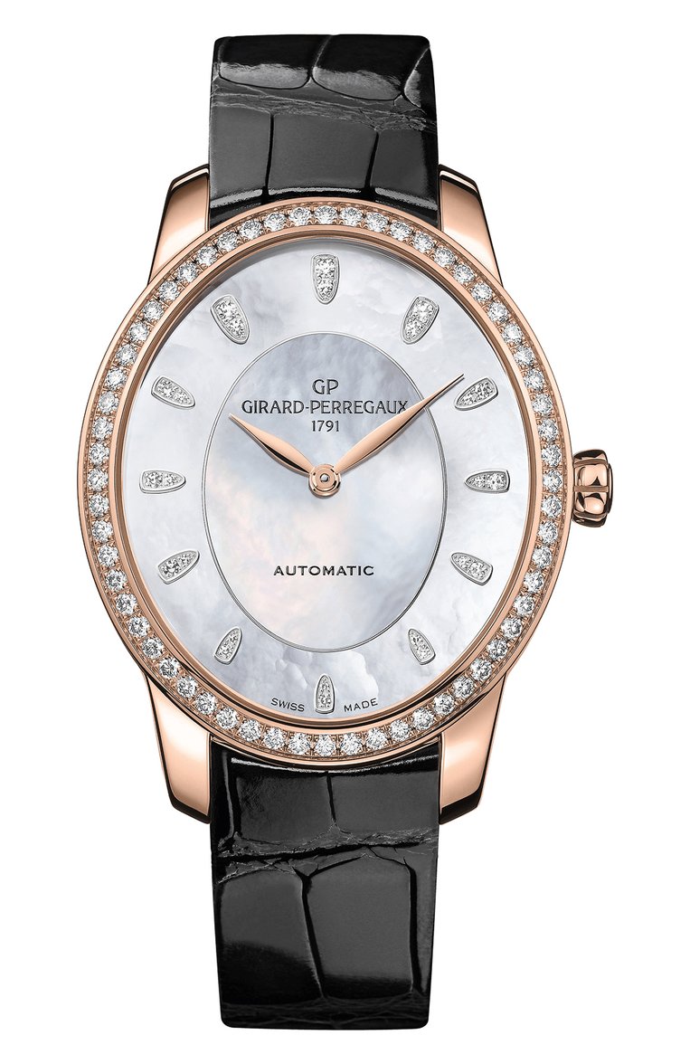 Женские часы cat's eye majestic GIRARD-PERREGAUX бесцветного цвета, арт. 80493D52A191-CK6A | Фото 1 (Материал корпуса: Розовое золото; Цвет циферблата: Перламутровый; Механизм: Автомат; Региональные ограничения белый список (Axapta Mercury): Не проставлено; Нос: Не проставлено)