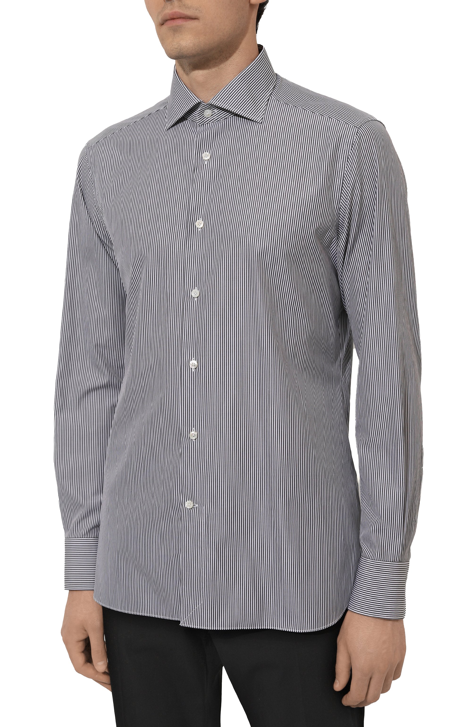 Хлопковая рубашка ZEGNA, арт. 701013A7/9MS0BA, фото 3