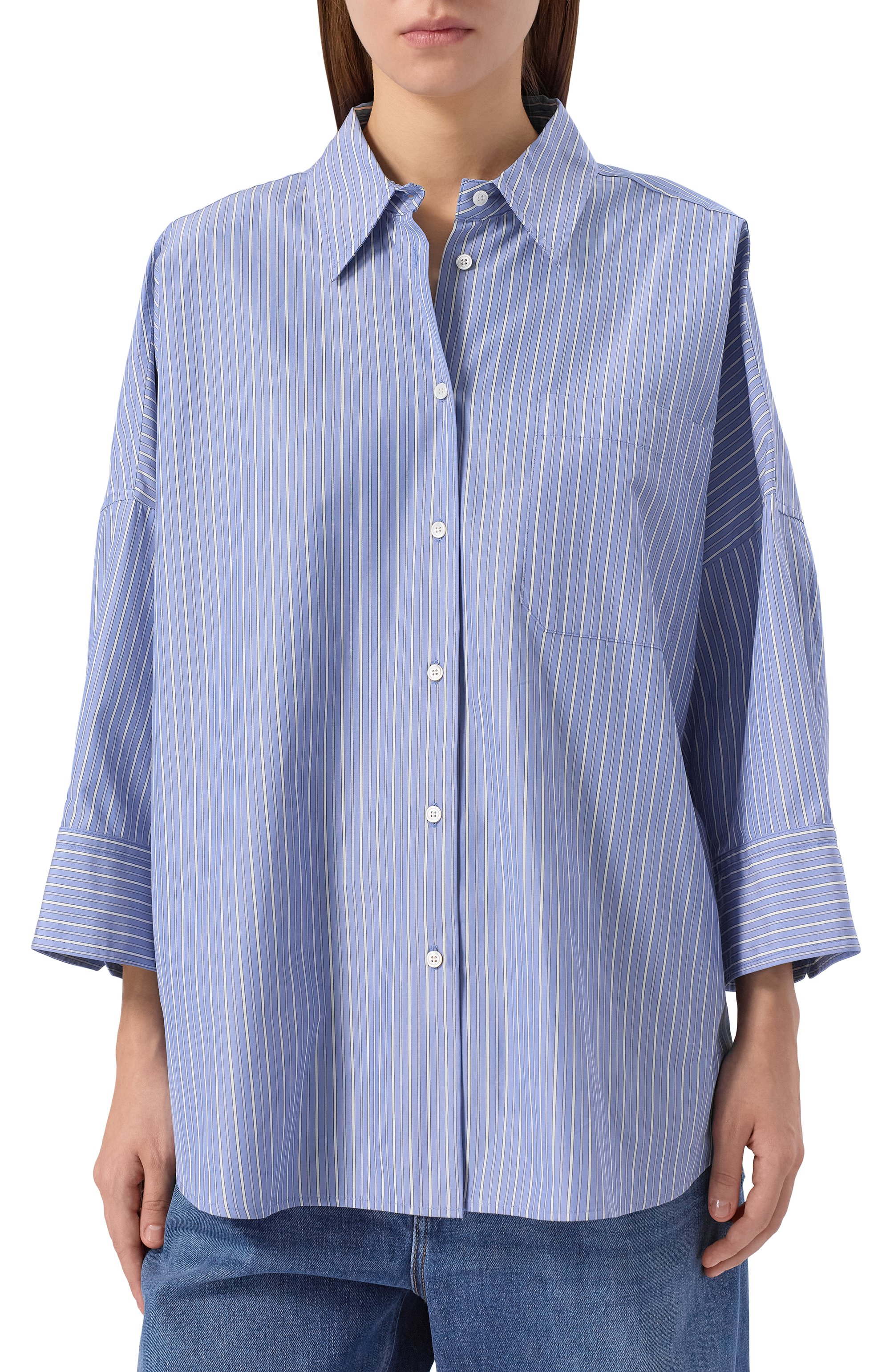 Хлопковая рубашка WEEKEND MAX MARA, арт. ZAV0RRA, фото 3