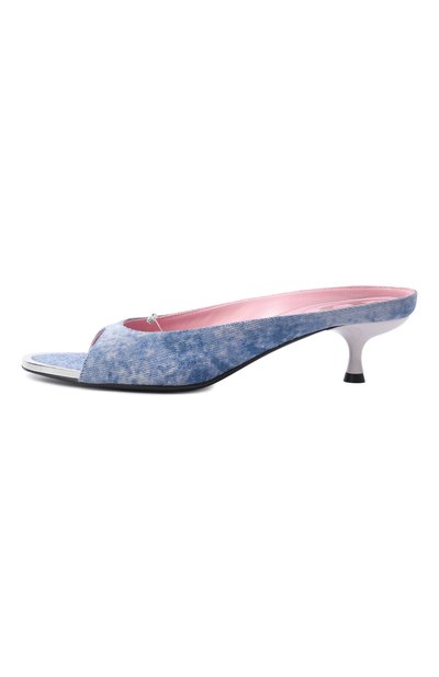 Текстильные мюли d-diam's-sa DIESEL голубого цвета по цене 59950 руб., арт. Y03974/P7675, фото 4 Текстильные мюли d-diam's-sa DIESEL, арт. Y03974/P7675, фото 4