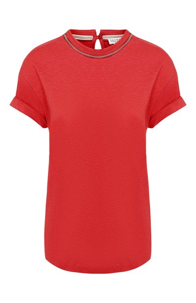 Женская хлопковая футболка BRUNELLO CUCINELLI, арт. MH974BX210