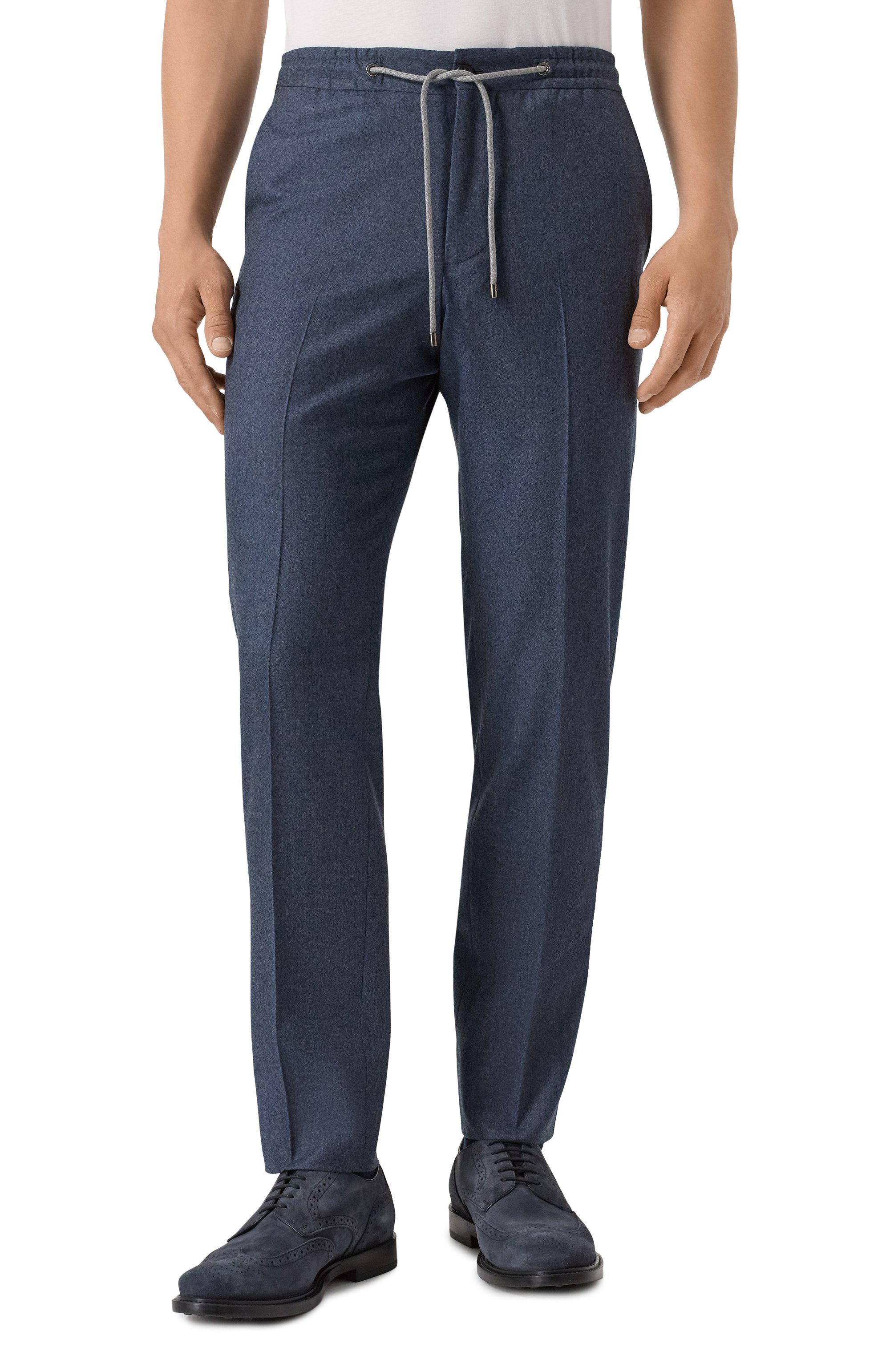 Шерстяные брюки CORNELIANI темно-синего цвета по цене 52050 руб., арт. 264L25-2618111, фото 3 Шерстяные брюки CORNELIANI, арт. 264L25-2618111, фото 3