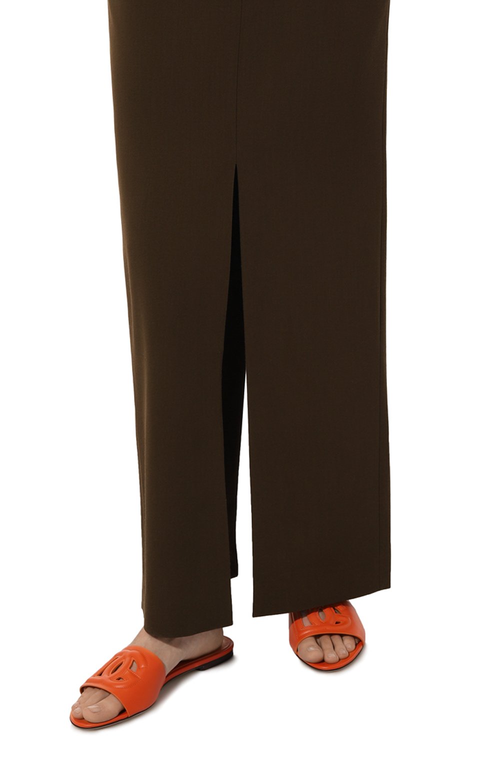 Кожаные шлепанцы bianca DOLCE & GABBANA, арт. CQ0436/AY329, фото 3