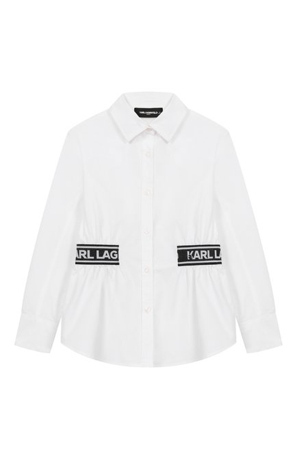 Хлопковая рубашка KARL LAGERFELD KIDS, арт. Z30587