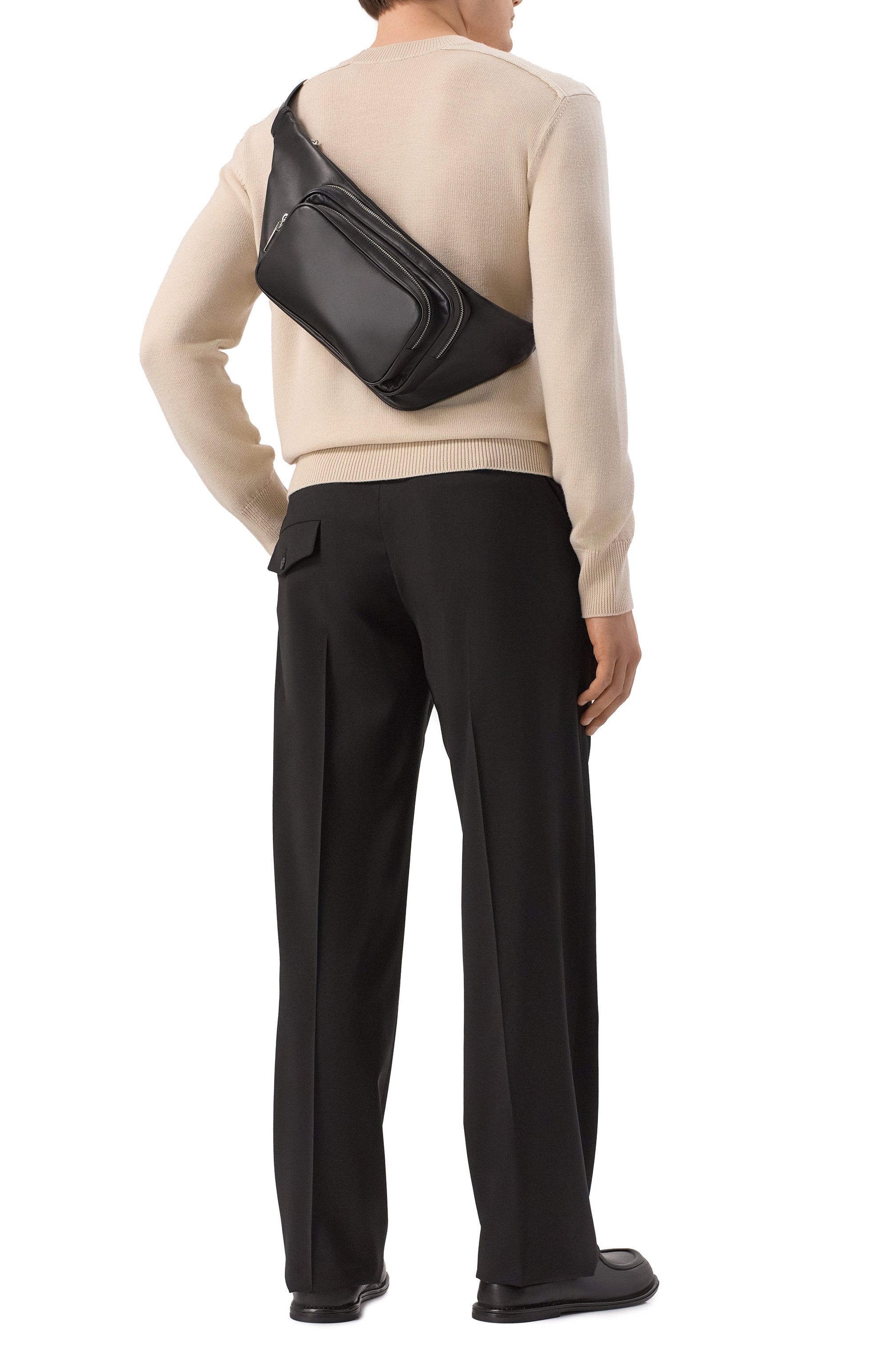 Поясная сумка MATTIA CAPEZZANI черного цвета по цене 65550 руб., арт. ZA200/GAUCH0, фото 7 Поясная сумка MATTIA CAPEZZANI, арт. ZA200/GAUCH0, фото 7