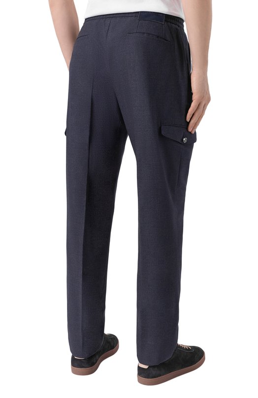 Шерстяные брюки Kiton UPLACTRK0170H03 Синий  UPLACTRK0170H03 Фото 4