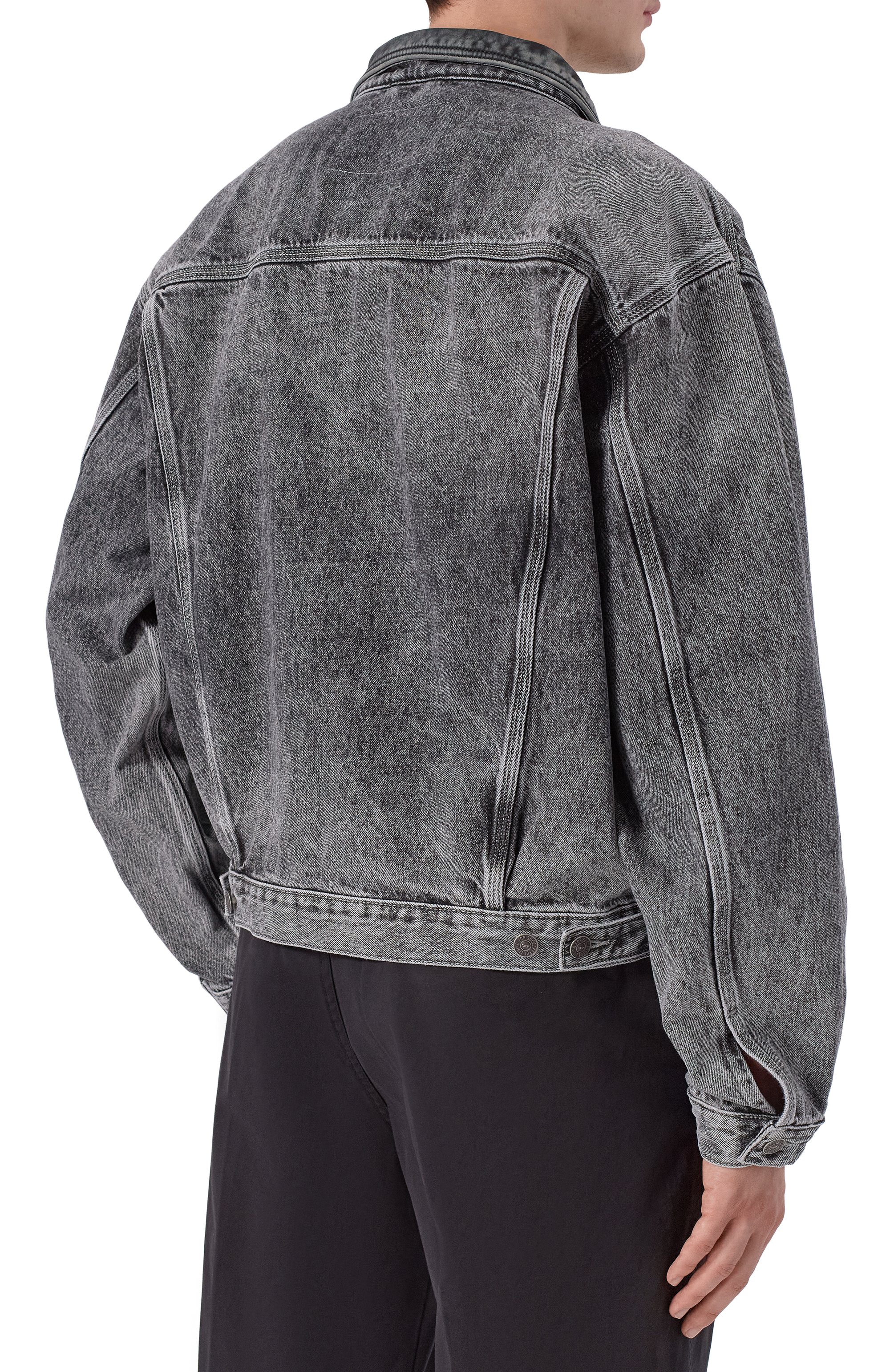 Джинсовая куртка DIESEL темно-серого цвета по цене 43200 руб., арт. A21700/09P12, фото 4 Джинсовая куртка DIESEL, арт. A21700/09P12, фото 4