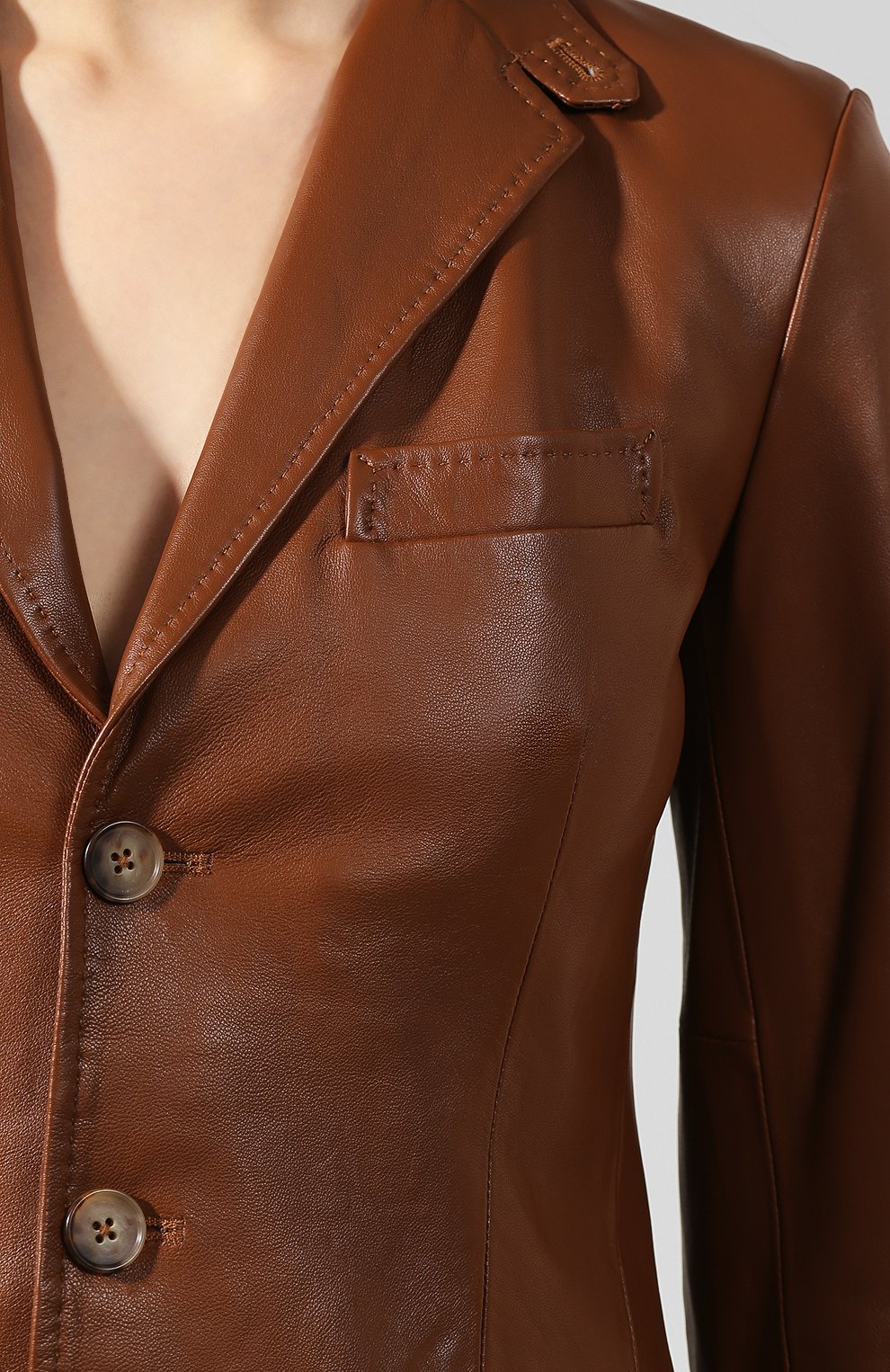 Кожаный жакет POLO RALPH LAUREN, арт. 211791324, фото 5