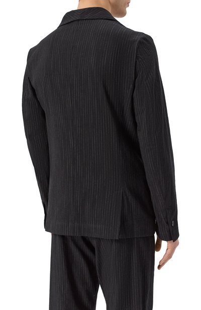 Пиджак из хлопка и льна HANNES ROETHER черного цвета по цене 79150 руб., арт. ZUN22DER.5111/, фото 4 Пиджак из хлопка и льна HANNES ROETHER, арт. ZUN22DER.5111/, фото 4