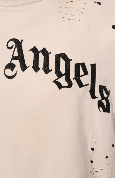 Хлопковая футболка PALM ANGELS, арт. PMAA072F22JER0050310, фото 5