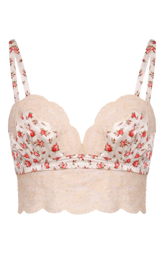 Бюстье из шелка и хлопка Dolce & Gabbana 01C26T/0N0C6 Бежевый 01C26T/0N0C6