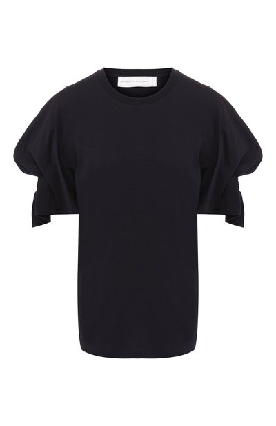 Женская хлопковая футболка VICTORIA, VICTORIA BECKHAM, арт. JYVV 107 PSS19 C0TT0N JERSEY/P0PLIN