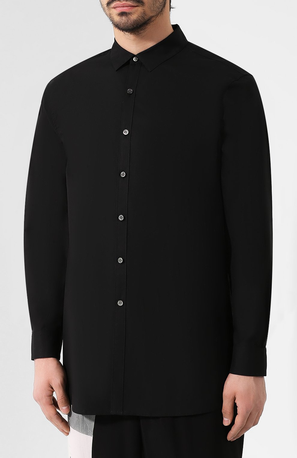 Хлопковая рубашка KAZUYUKI KUMAGAI черного цвета по цене 26550 руб., арт. KS91-035, фото 3 Хлопковая рубашка KAZUYUKI KUMAGAI, арт. KS91-035, фото 3