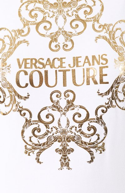 Хлопковая футболка VERSACE JEANS COUTURE, арт. B2HUA7AE-UDP608 BAR0QUE/30215, фото 5