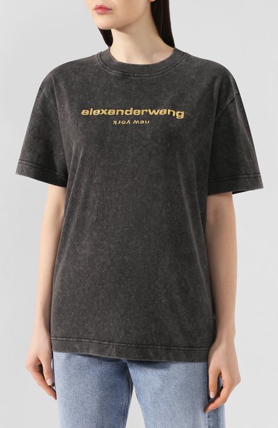 Хлопковая футболка ALEXANDER WANG, арт. 1CC1201030, фото 3