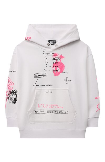 Хлопковое худи DIESEL, арт. J00622-KYAQK, фото 1