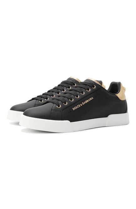 Женские кожаные кеды portofino DOLCE & GABBANA, арт. CK2329/AN298