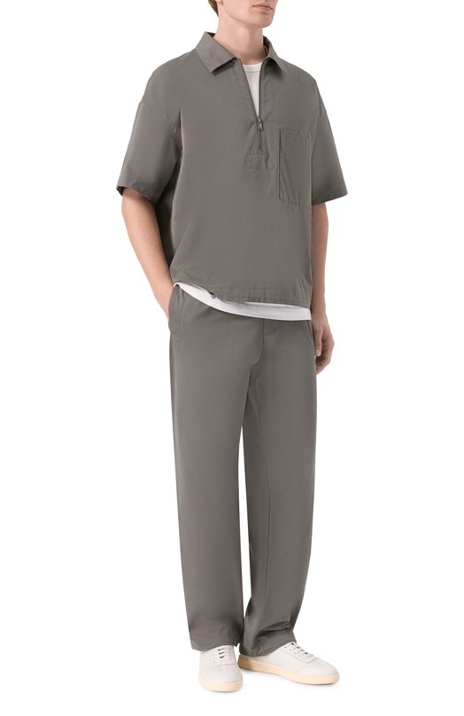 Хлопковые брюки 12 STOREEZ 137286 Серый  137286 Фото 2