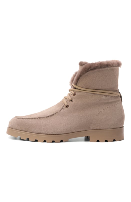 Замшевые ботинки Santoni WTDG71048TGRAPFR Бежевый  WTDG71048TGRAPFR Фото 4