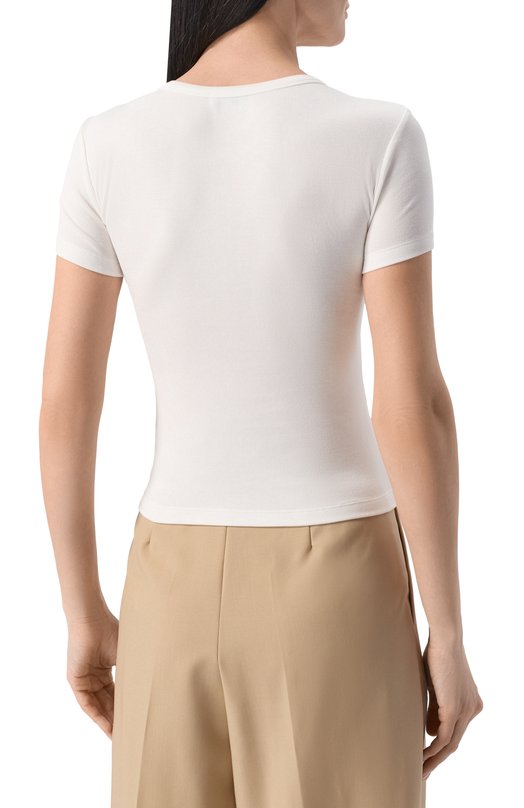 Хлопковая футболка Sashaverse TS006/BG/3304.100/SS25 Белый  TS006/BG/3304.100/SS25 Фото 4