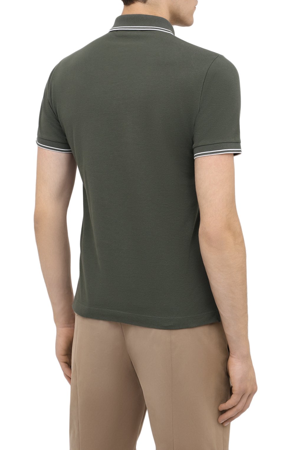 Хлопковое поло STONE ISLAND зеленого цвета по цене 12650 руб., арт. 731522S18, фото 4 Хлопковое поло STONE ISLAND, арт. 731522S18, фото 4