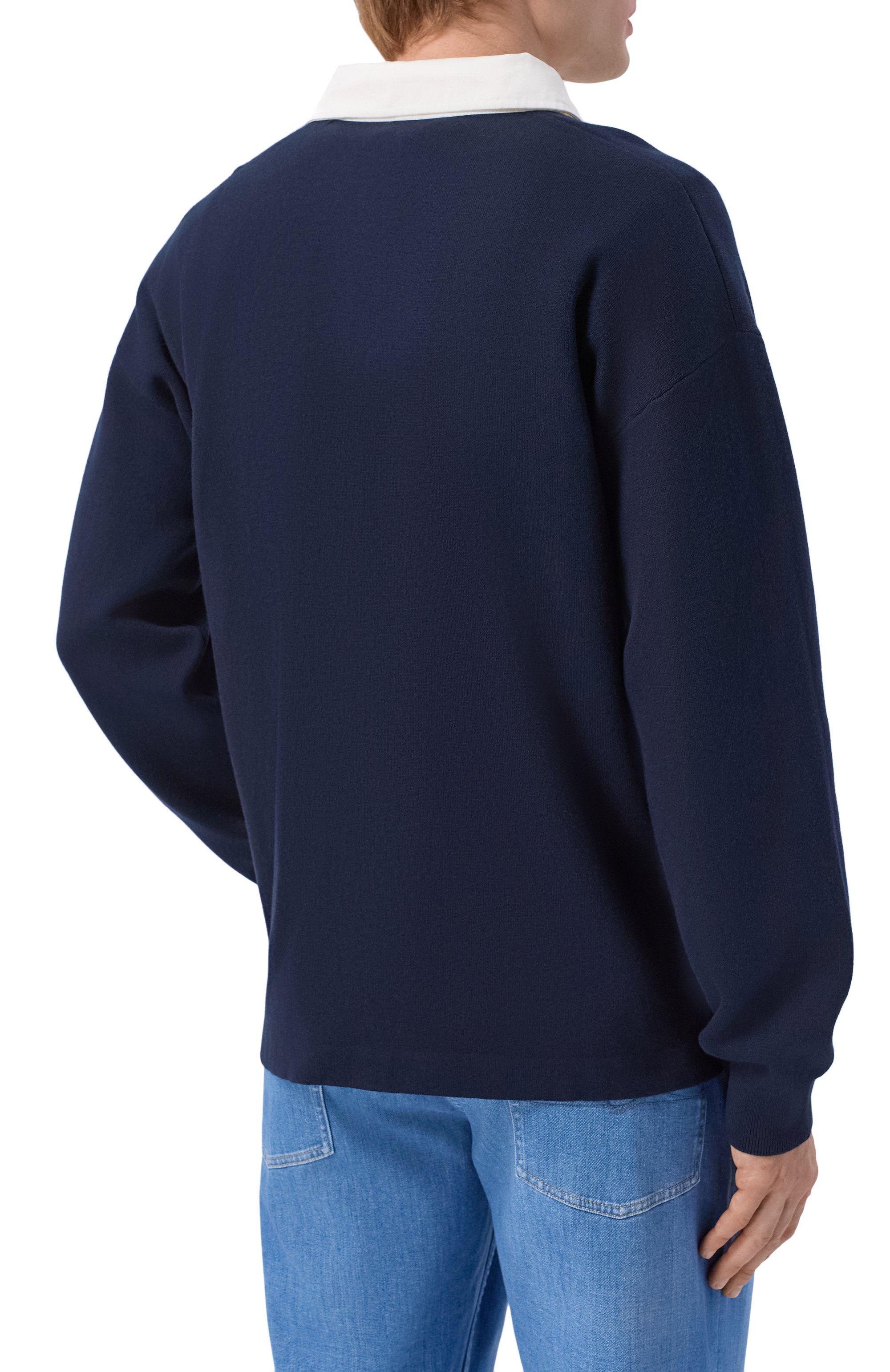 Поло из хлопка и шерсти BOSS, арт. 50555127, фото 4