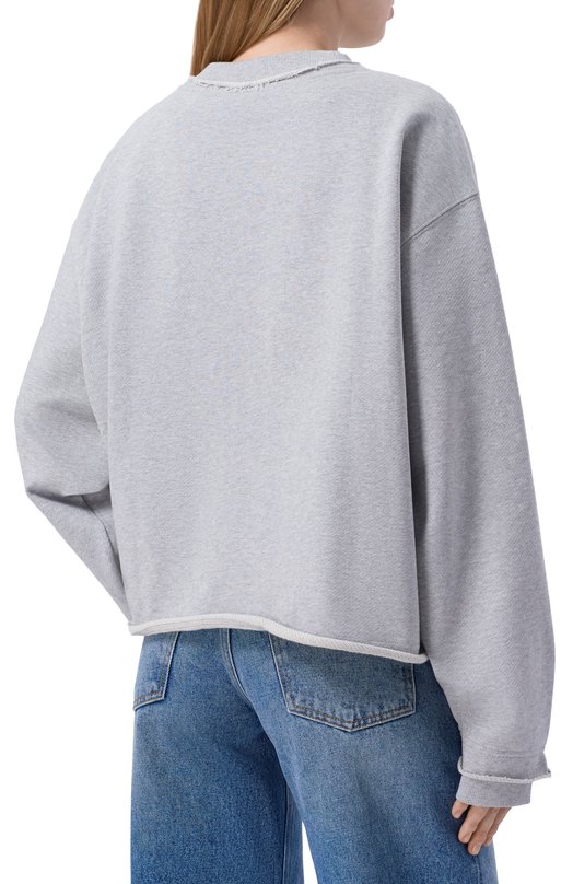 Хлопковый свитшот HUGO Blue 50553605 Серый  50553605 Фото 4