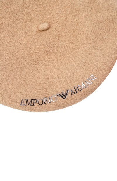 Шерстяной берет EMPORIO ARMANI бежевого цвета по цене 28700 руб., арт. EW003512/AF20033/UC001, фото 3 Шерстяной берет EMPORIO ARMANI, арт. EW003512/AF20033/UC001, фото 3
