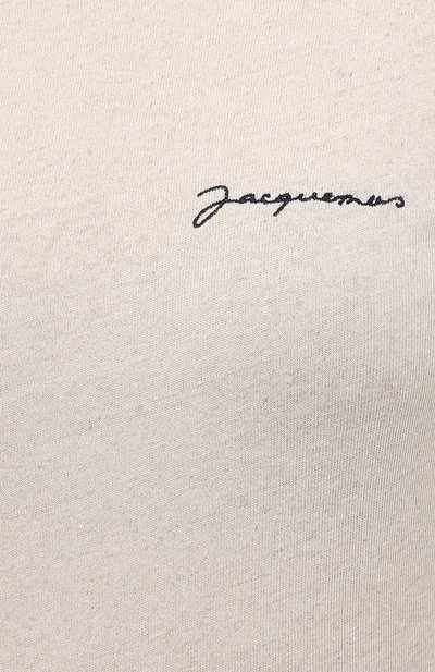 Футболка JACQUEMUS бежевого цвета по цене 11350 руб., арт. 211JS03/227800, фото 5 Футболка JACQUEMUS, арт. 211JS03/227800, фото 5